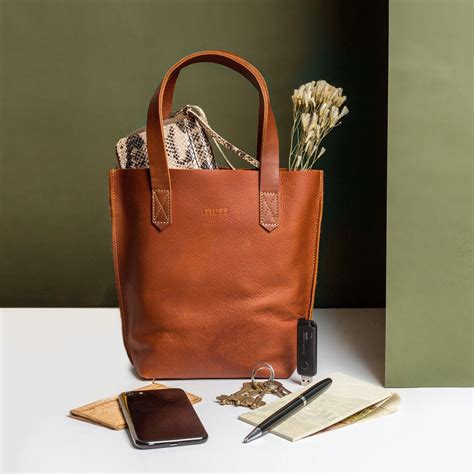 mini leather tote bag.